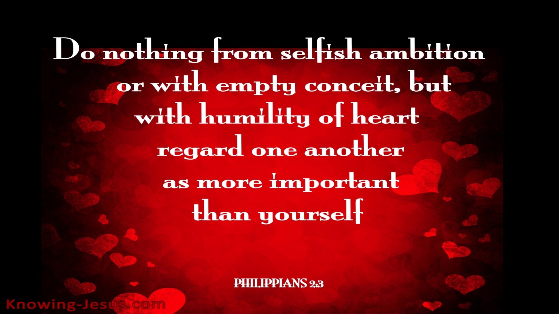 Philippians 2:3 Do Nothing From Selfish Ambition (red)